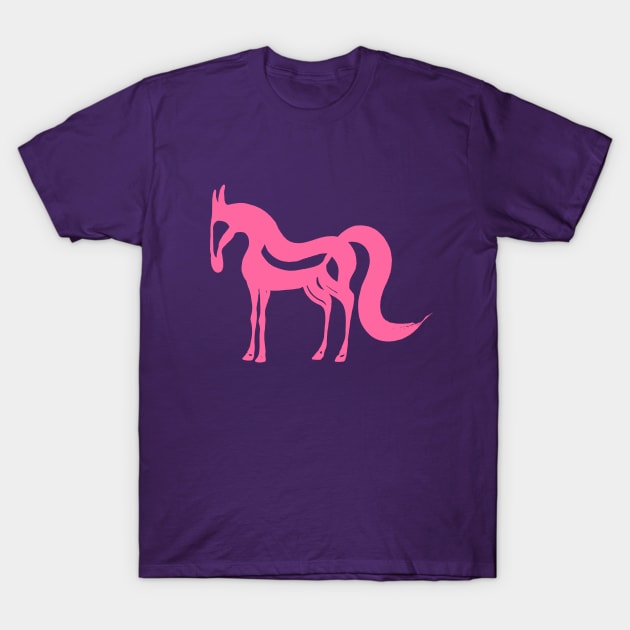 The Essence of a Horse (Mint and Hot Pink) T-Shirt by illucalliart